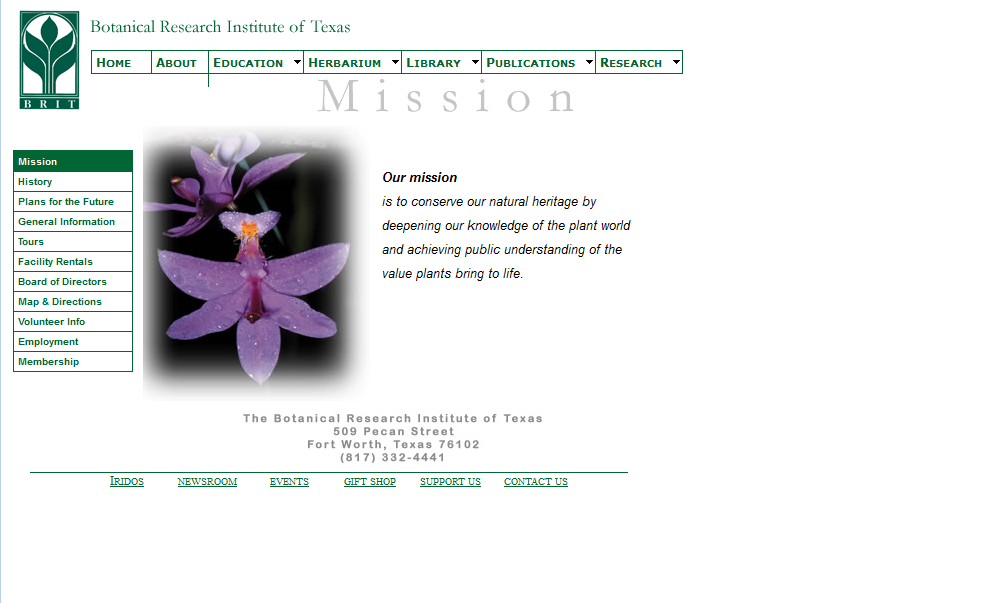 This is how the organization's own website looked at the time.