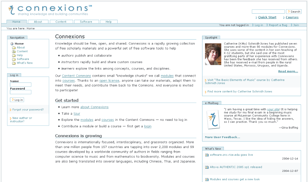 The original design was little more than the default styling of the underlying CMS.