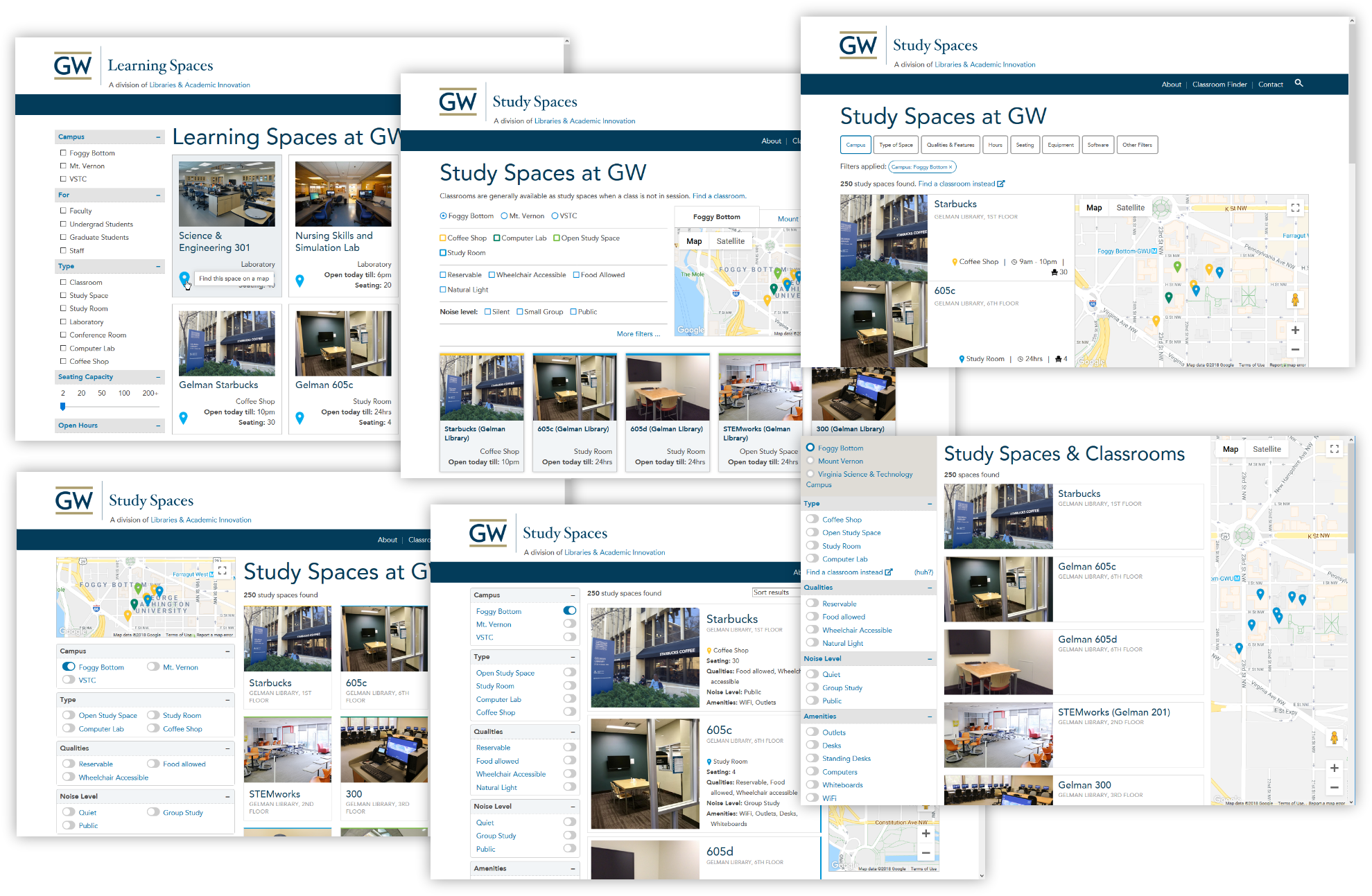 Conflicting needs and desires of students and other stakeholders were represented in mock-ups (some seen here) that could be used to verify their plausibility when presented with realistic interfaces showing different options.